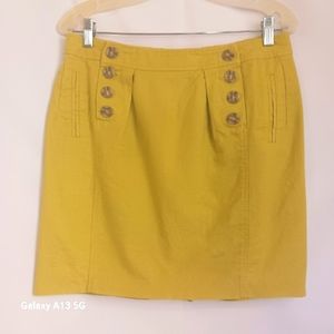 Forever 21 Women's Mustard  Linen Blend  Mini Skirt Sz M